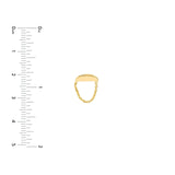 14K Gold Sunrise Chain Stud Earrings