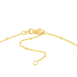 14K Gold Bead and Diamond Bezel Necklace