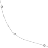 14K Gold Bead and Diamond Bezel Necklace