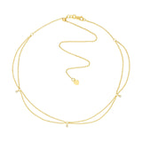 14K Gold Diamond Drape Chain Choker