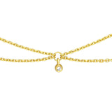 14K Gold Diamond Drape Chain Choker