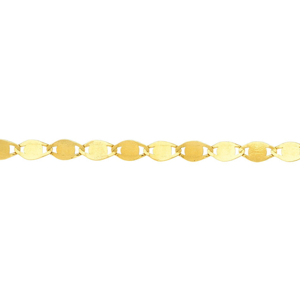 14K Yellow Gold Mirror Valentino Anklets