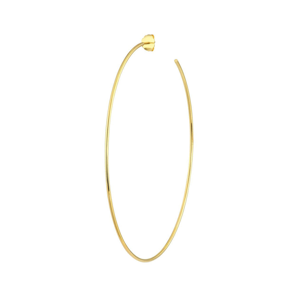 14K Gold Thin Hoop Earrings