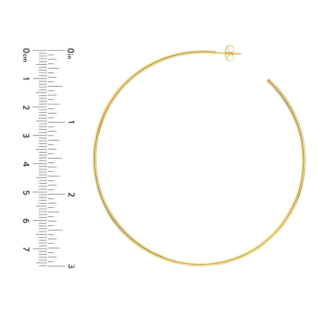 14K Gold Thin Hoop Earrings