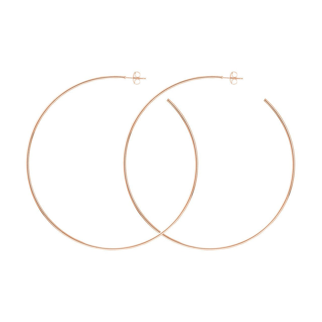 14K Gold Thin Hoop Earrings