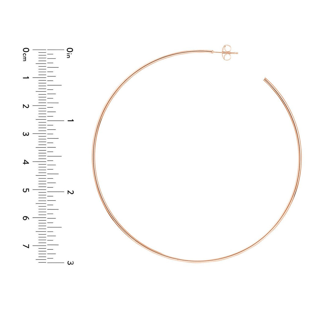 14K Gold Thin Hoop Earrings