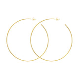 14K Gold Thin Hoop Earrings
