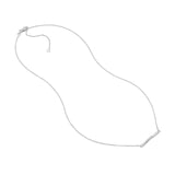 14K Gold Diamond Bezel and Bar Pendant Necklace