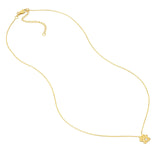 14K Gold Single Diamond Paw Pendant Necklace