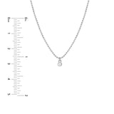 14K Gold Diamond Bezel Bead Chain Necklace