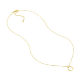 14K Gold Three Stone Diamond Halo Pendant Necklace