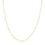 14K Gold 3+1 Bead Stations Necklace