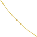 14K Gold 3+1 Bead Stations Necklace