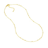 14K Gold 3+1 Bead Stations Necklace