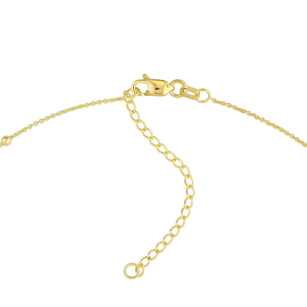 14K Gold 3+1 Bead Stations Necklace