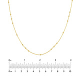 14K Gold 3+1 Bead Stations Necklace