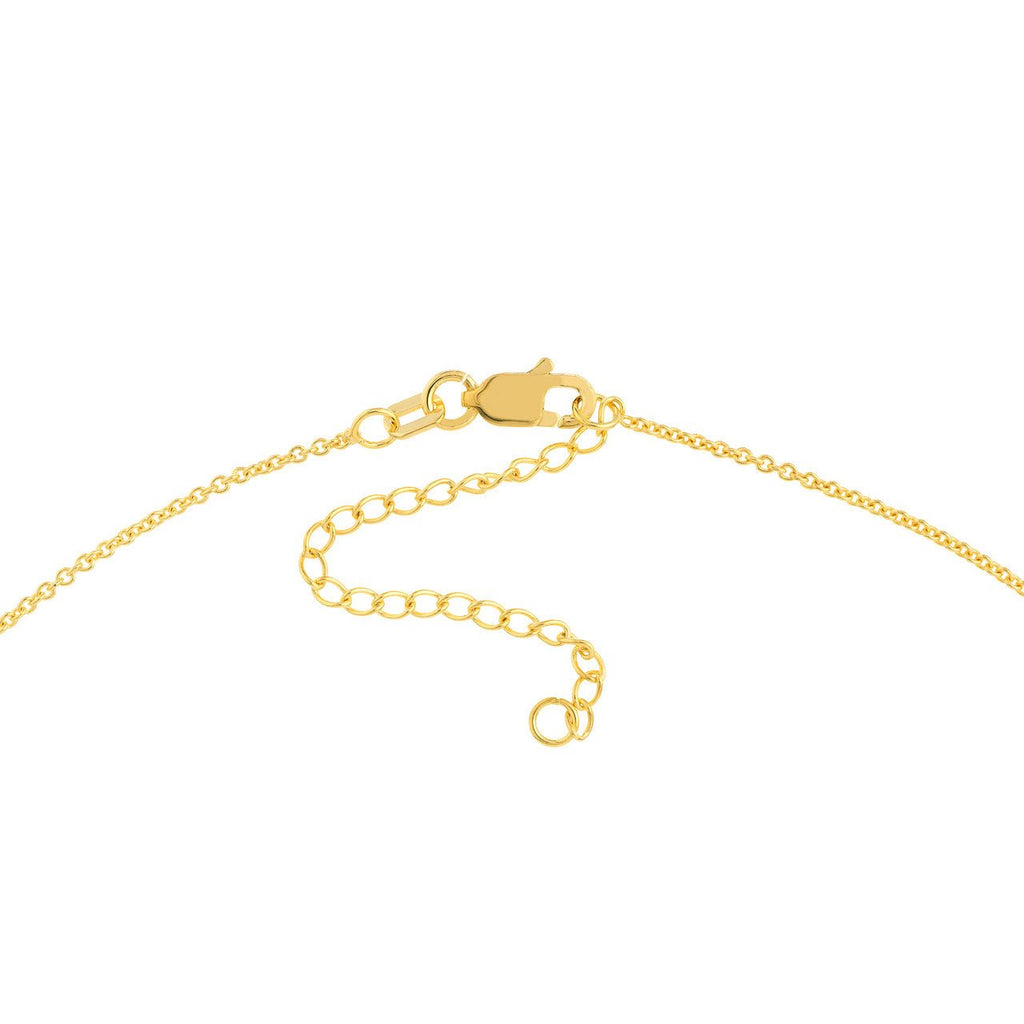 14K Gold Interlocking Hexagon Rings Pendant Necklace
