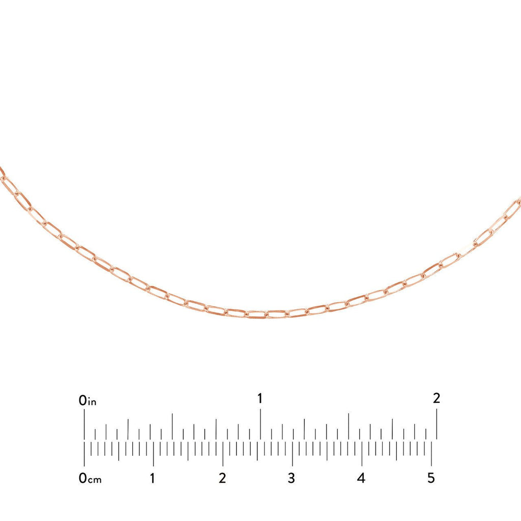 14K Gold 1.7MM Paper Clip Choker