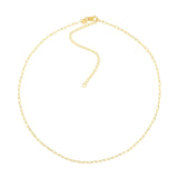 14K Gold 1.7MM Paper Clip Choker