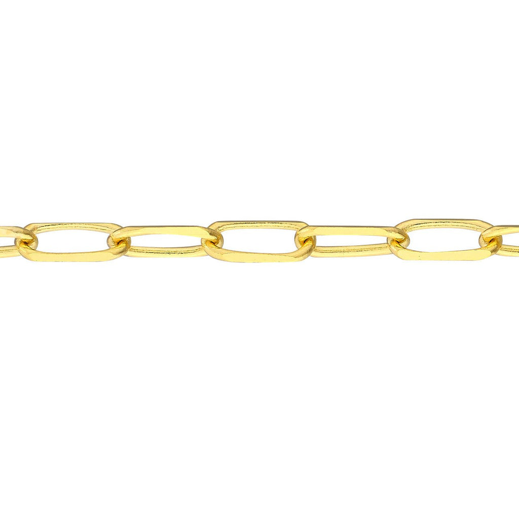14K Gold 1.7MM Paper Clip Choker