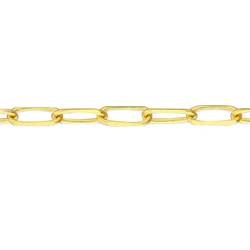 14K Gold 1.7MM Paper Clip Choker