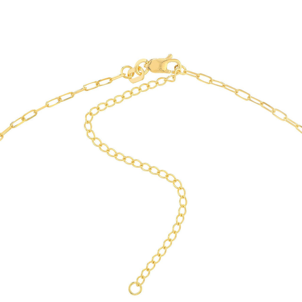 14K Gold 1.7MM Paper Clip Choker