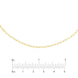 14K Gold 1.7MM Paper Clip Choker