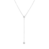 14K Gold Adjustable Diamond Bezel Y Necklace