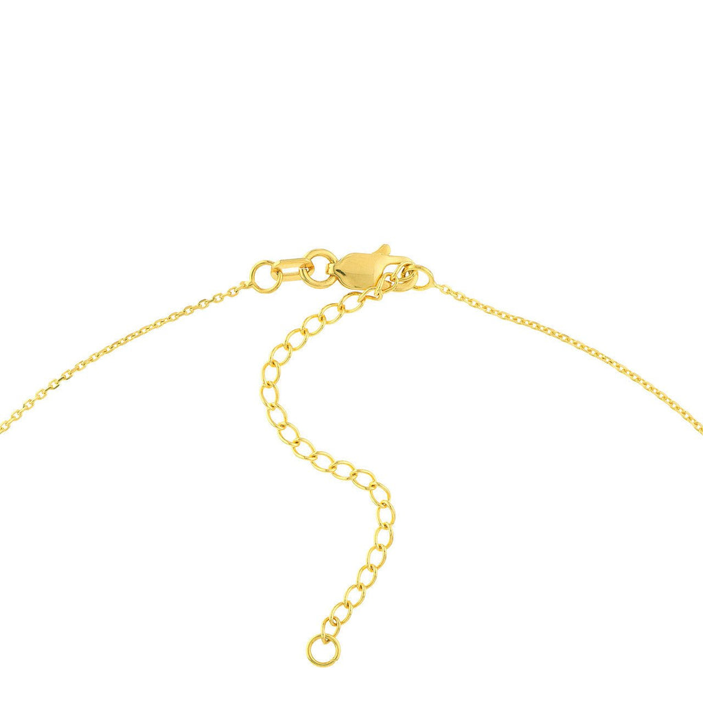 14K Gold Adjustable Diamond Bezel Y Necklace
