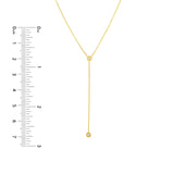 14K Gold Adjustable Diamond Bezel Y Necklace