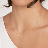 14K Gold Lowercase Diamond Momma Necklace