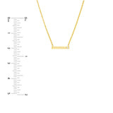 14K Gold Diamond Staple Pendant Necklace