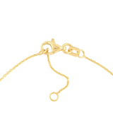 14K Gold Single Diamond Bezel Charm Bracelet