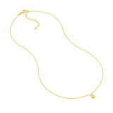 14K Gold Diamond Bead Bezel Pendant Necklace