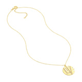 14K Gold Fashion Love Disk Pendant Necklace