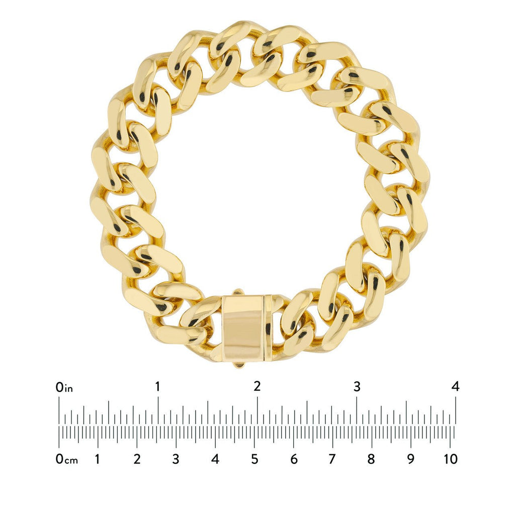 14K Gold 17.80MM Miami Cuban Chain Bracelet
