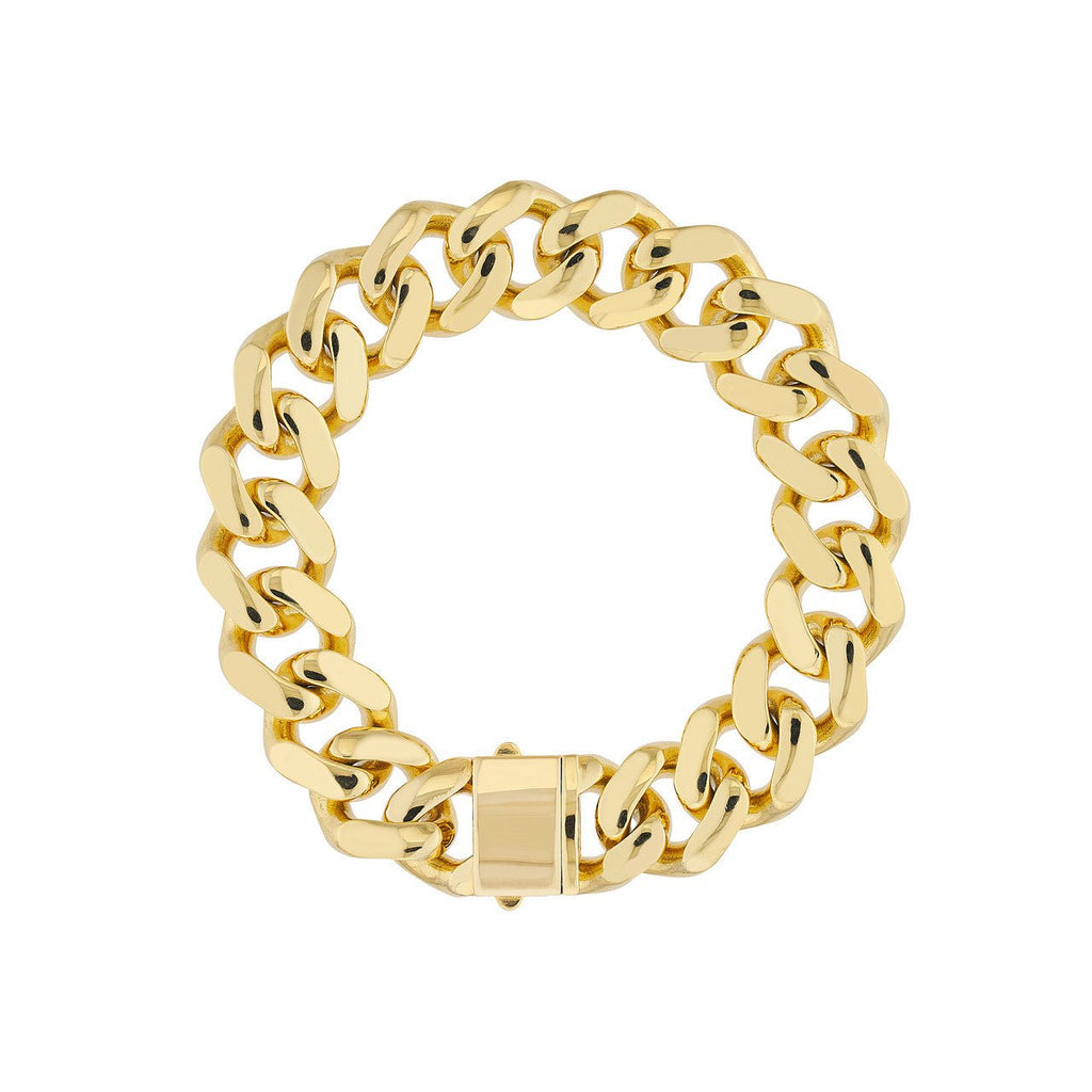14K Gold 17.80MM Miami Cuban Chain Bracelet