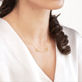 14K Gold Horse Bit Pendant Necklace