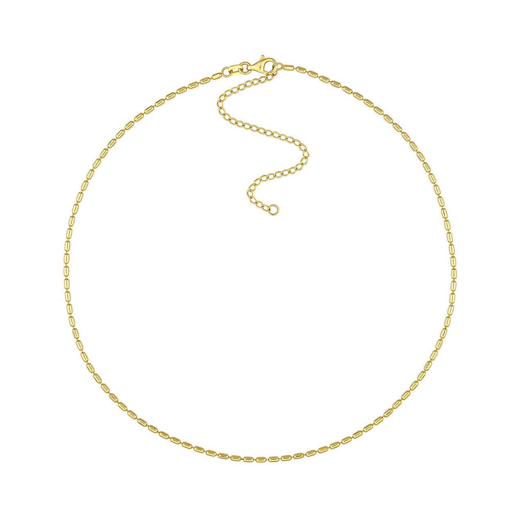 14K Gold 1.5MM Long Beaded Choker