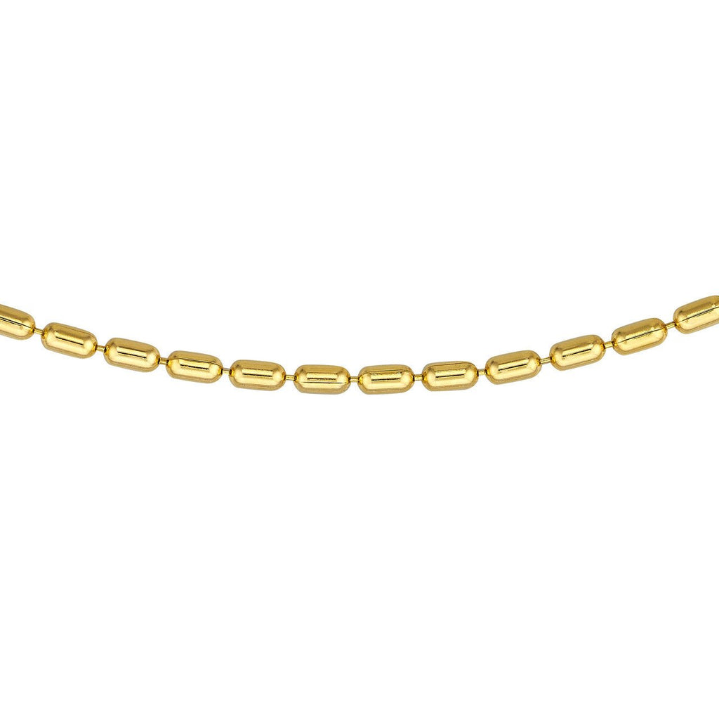 14K Gold 1.5MM Long Beaded Choker