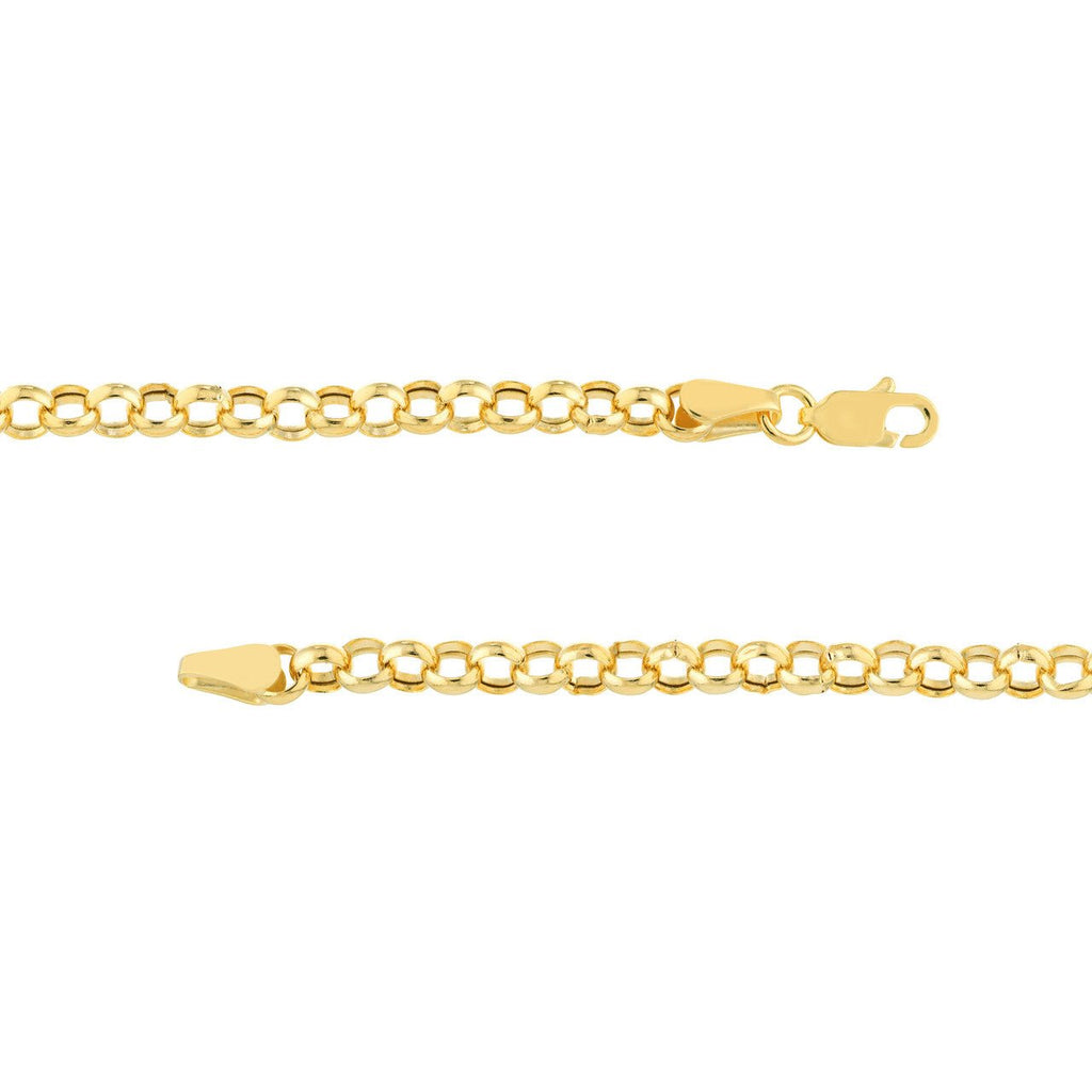 14K Gold Diamond Mariner Pendant Roll Chain Necklace