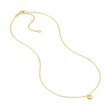 14K Gold Heart Puff Pendant Children's Necklace