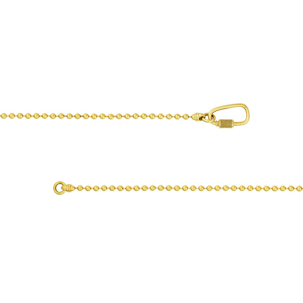 14K Gold Oval Twist Lock Bead Bracelet