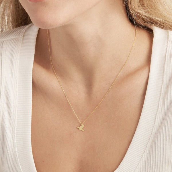 14K Gold Dove Pendant Necklace – David's House of Diamonds