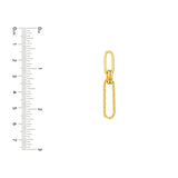 14K Gold Twist and Paper Clip Drop Earrings