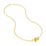 14K Gold Diamond Trio Ring Necklace