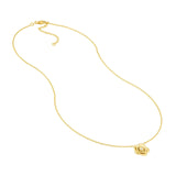 14K Gold Diamond Rose Pendant Necklace