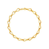 14K Gold Tear Drop Link Bracelet