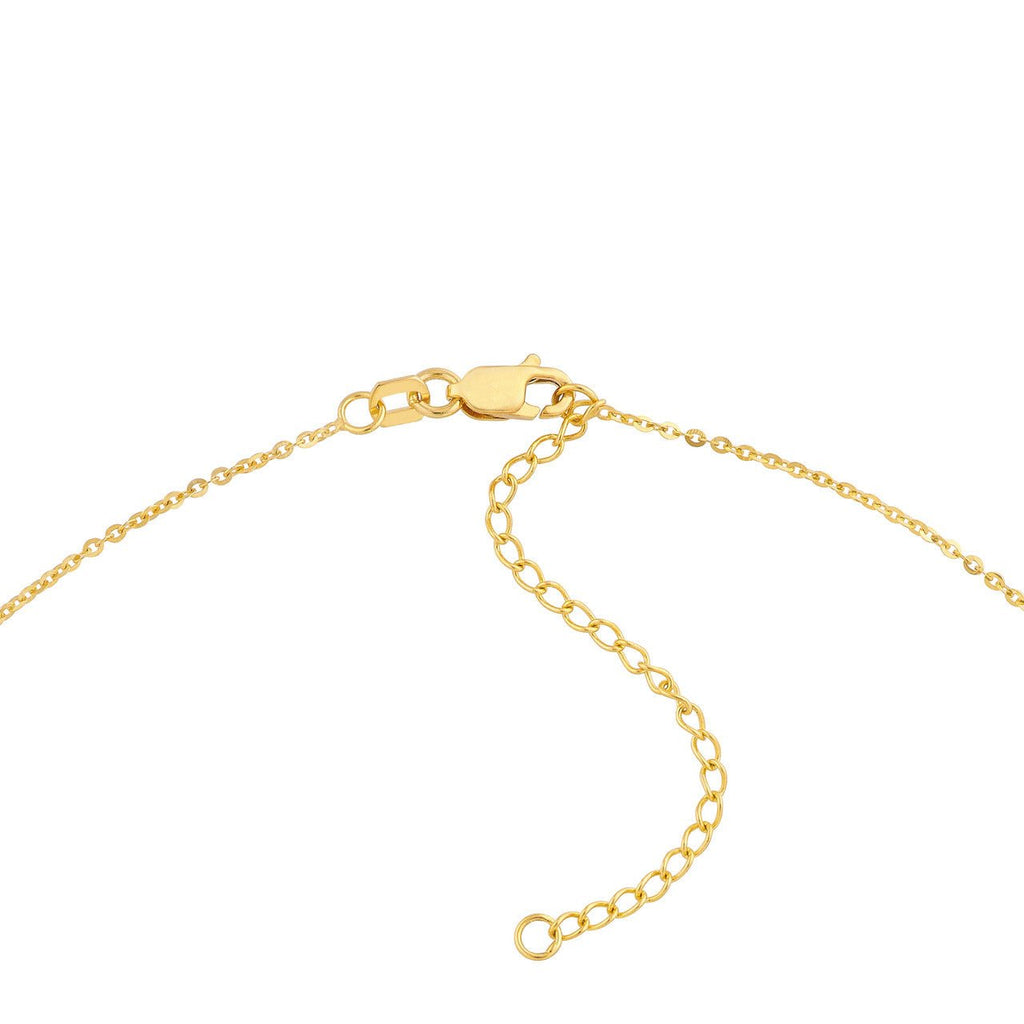 14K Gold Triangle Diamond Pendant Necklace