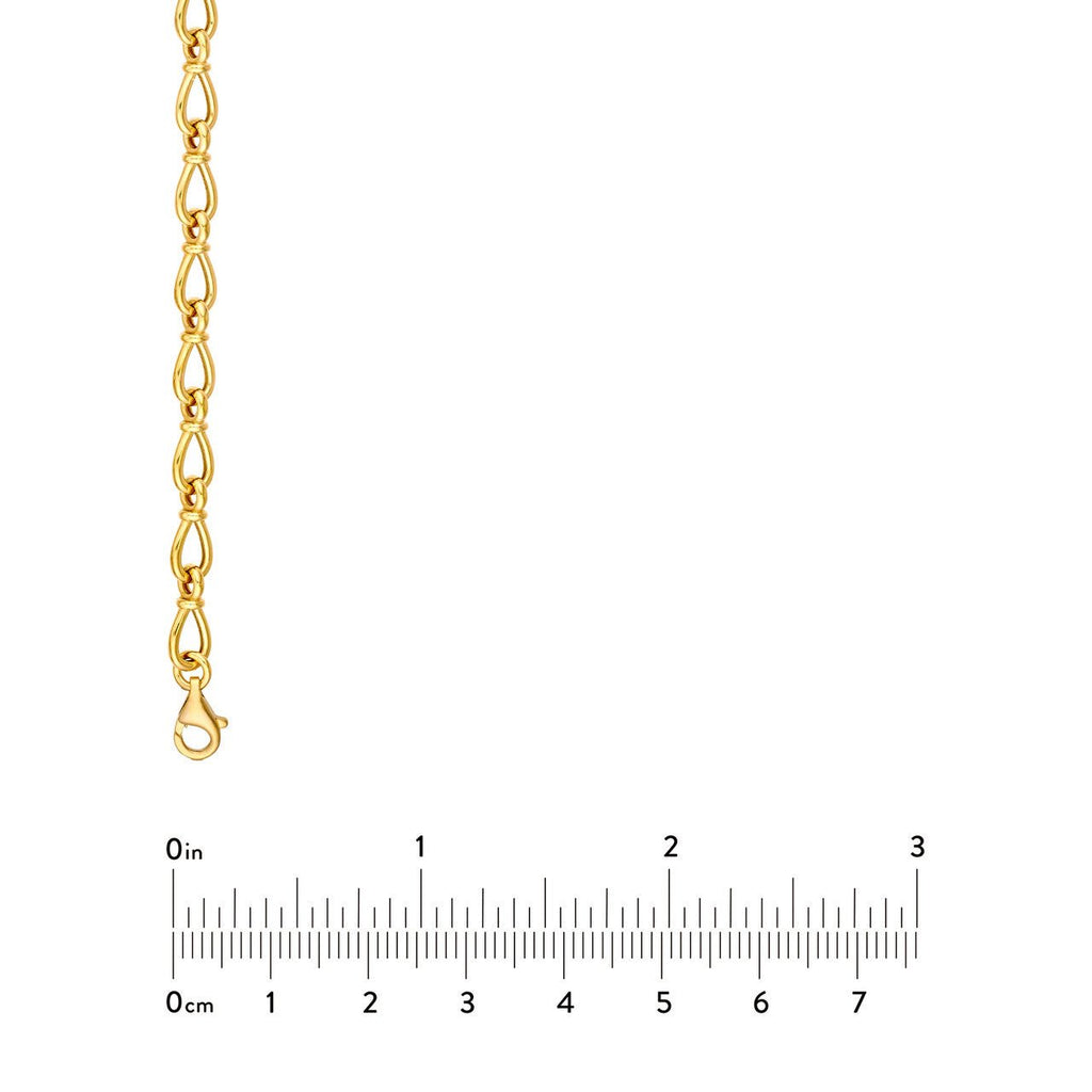14K Gold Tear Drop Link Necklace
